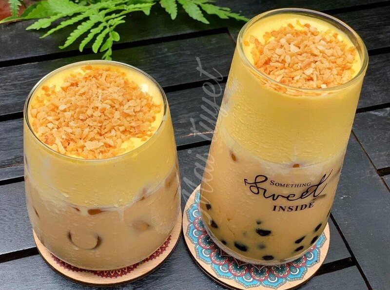 trà sữa kem trứng nướng trà sữa kem trứng nướng